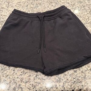 Athleta Forever Fleece Mid Rise 4" Short Black - XS